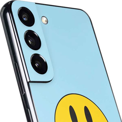 Blue Happy Face Galaxy S22 Skin